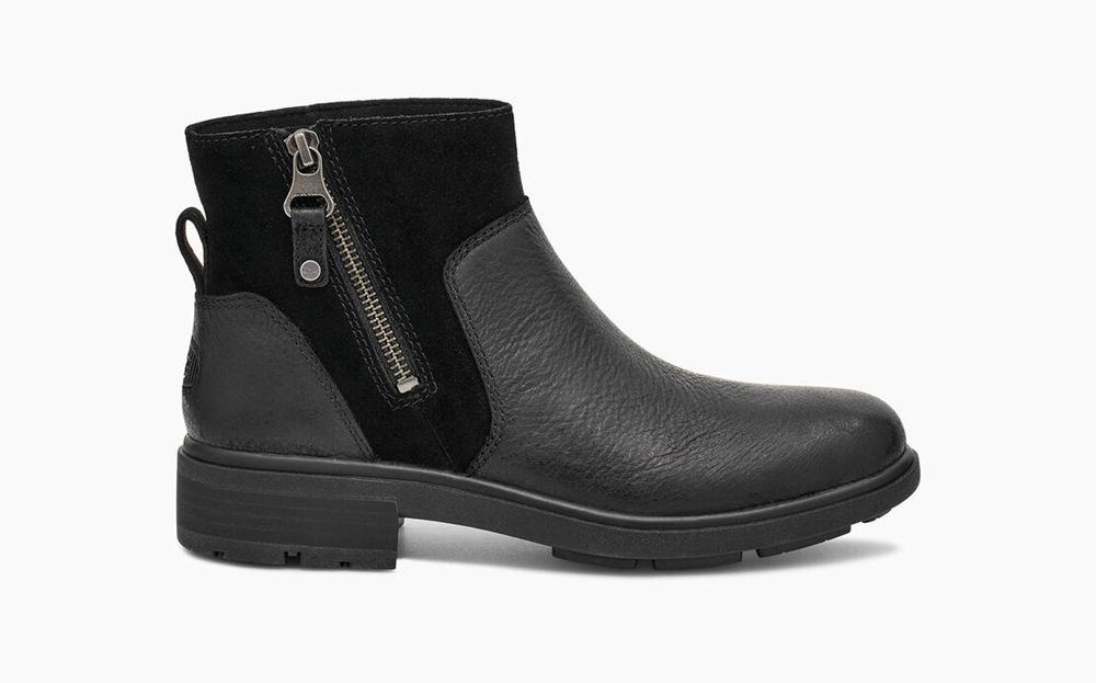 Ugg Chelsea Boot Womens - Ugg Harrison Zip Black - 148KUXLYM